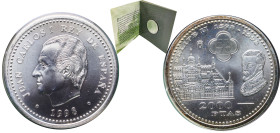Spain Kingdom 1998 M 2000 Pesetas - Juan Carlos I (Philip II and Escorial) Silver (.925) Madrid Mint (2324000) 18g BU KM 987
