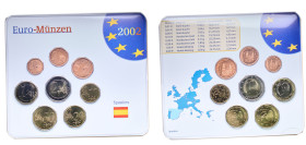 Spain Kingdom 2002 M Euro Coinage Set (Set with 8 coins) Madrid Mint BU
