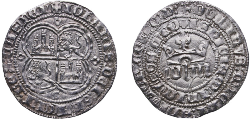 Spain Kingdom of Castile and Leon 1379 - 1390 S Real - Juan I Silver (.931) Sevi...