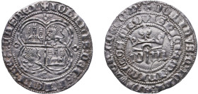 Spain Kingdom of Castile and Leon 1379 - 1390 S Real - Juan I Silver (.931) Seville Mint 3.34g UNC AB 539 Cy 1441