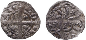 Spain Kingdom of Leon 1202 - 1230 Meaja - Alfonso IX (lion) Billon (.250 silver) 0.55g VF Imperatrix A9:6 MOMECA 25.B AB 137