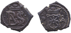 Spain Kingdom of Navarre Spanish states 1621 - 1665 PA ½ Cornado - Felipe IV Copper Pamplona Mint 1.29g AU Cal 1503