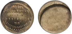 Spain Nationalist Government 1948 1 Peseta (Naval) Aluminium bronze 3.42g UNC Mint Error Struck 25% Off Center REV Pattern missing