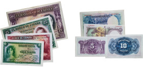 Spain Second Republic 20th Century Banknotes (Lot with 4 Banknotes) Paper XF