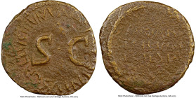 Augustus (27 BC-AD 14). AE imitative dupondius (23mm, 4.26 gm, 10h). NGC VF 4/5 - 1/5. Barbarous issue imitating Rome, ca. 16 BC, C. Asinius Gallus, m...