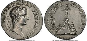 CAPPADOCIA. Caesarea-Eusebia. Tiberius (AD 14-37). AR drachm (18mm, 3.62 gm, 1h). NGC Choice XF 4/5 - 3/5, brushed. Ca. AD 17-32. ΤΙΒΕΡΙΟΣ ΚΑΙΣΑΡ ΣΕΒΑ...