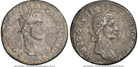 Gaius (Caligula) (AD 37-41). AR denarius (18mm, 3.59 gm, 1h). NGC Choice VF 5/5 - 2/5, scuff. Rome or Lugdunum, AD 37-38. C· CAESAR · AVG · GERM · P M...