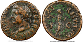 Vitellius (16 April-22 December AD 69). AE as (27mm, 5h). NGC Choice Fine. Spain, late April-20 December AD 69. A VITELLIVS-IMP GERMAN, laureate head ...