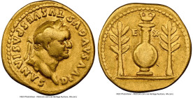 Vespasian (AD 69-79). AV aureus (19mm, 7.08 gm, 5h). NGC Fine 5/5 - 3/5, bankers mark, brushed. Rome, AD 80-81. DIVVS AVGVSTVS VESPASIANVS, laureate h...
