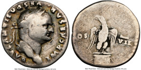 Vespasian (AD 69-79). AR denarius (17mm, 3.15 gm, 6h). NGC VG 5/5 - 3/5, marks. Rome, AD 76. IMP CAESAR-VESPASIANVS AVG, laureate head of Vespasian ri...