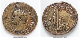 Titus, as Augustus (AD 79-81). AE Paduan sestertius (37mm, 23.73 gm, 6h). Choice VF, plugged. Renaissance Paduan copy after Giovanni Cavino (1500-1570...