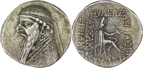 Parthian Empire. Mithradates II. 121-91 BC. AR Drachm. Ekbatana mint.