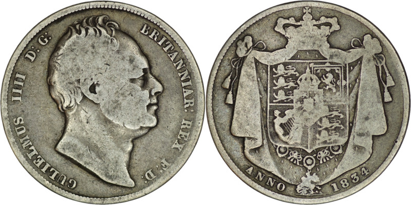 Great Britain. William IV. ½ Crown 1834. KM  714. Very fine.