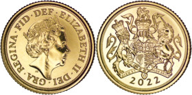 United Kingdom. Elizabeth II. Gold 1/4 Sovereign. Platinum Jubilee 2022