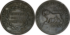Great Britain. Glamorganshire, Landore penny token 1813 British Copper Company