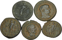 Roman Imperial. Lot of 5 Æ Follis