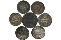 Umayyad Caliphate. Lot of 7 Dirhams