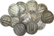 Abbasid Caliphate. Lot of 12 AR Dirhams