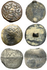 Lot of 4 Ancient objects including: A Islamic silver plaque