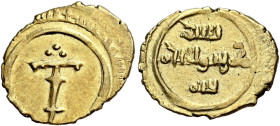 I Normanni. Ruggero I gran conte di Sicilia, 1085-1101. 

Tarì zecca incerta, AV 1,15 g. Entro cerchio lineare, ”croce a Tau” sormontata da tre glob...