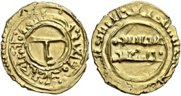 I Normanni. Ruggero I gran conte di Sicilia, 1085-1101. 

Tarì zecca incerta, AV 0,98 g. Entro doppio cerchio lineare; ”croce a Tau”. Rv. Profession...