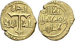 I Normanni. Ruggero II gran conte di Sicilia, 1105-1130 poi re, 1130-1154. Emissioni a nome di ”Ruggero secondo”, dal 1112 

Tarì zecca incerta, AV ...