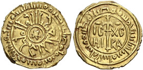 I Normanni. Ruggero II gran conte di Sicilia, 1105-1130 poi re, 1130-1154. Emissioni a nome di ”Ruggero secondo”, dal 1112 

Tarì Messina, AV 0,98 g...