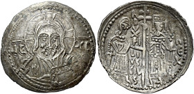 I Normanni. Guglielmo I re di Sicilia, 1154-1166. 

Ducale Palermo 1156, AR 2,70 g. Busto del Cristo Pantocratore tra le sigle cristiane IC XC e con...
