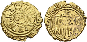I Normanni. Guglielmo I re di Sicilia, 1154-1166. 

Tarì Messina, AV 1,57 g. In centro segno a forma di ” G ” (probabile lettera araba ” sin ” entro...