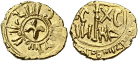 I Normanni. Guglielmo II re di Sicilia, 1166-1189. 

Tarì Palermo, AV 1,31 g. In centro un ” grande giglio ”; intorno leggenda cufica ” il re Guglie...