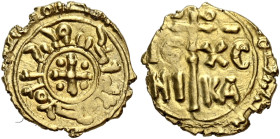 I Normanni. Tancredi re di Sicilia, 1190-1194. 

Tarì Palermo o Messina, AV 1,06 g. In centro, croce greca con un globetto in ciascuno degli angoli;...