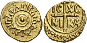 I Normanni. Tancredi re di Sicilia, 1190-1194. 

Tarì Palermo o Messina, AV 2,11 g. In centro, globetto entro cerchio lineare; intorno leggenda cufi...