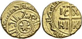 I Normanni. Guglielmo III re di Sicilia, febbraio – novembre 1194. 

Tarì Palermo, AV 1,78 g. In centro, stella a otto raggi entro cerchio lineare; ...