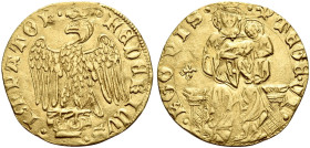 § Pisa. Emissioni a nome di Federico II, 1313-1406

Fiorino, AV 3,49 g. FEDERICVS – IMPATOR Aquila coronata, ad ali spiegate, stante a s. su capitel...