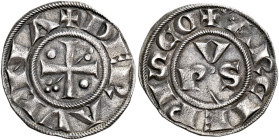 Ravenna. Monetazione anonima arcivescovile, sec. XIII-XIV 

Grosso, AR 1,58 g. DE RAVENA Croce patente con, nei quarti, globetto nel I e IV e trifog...