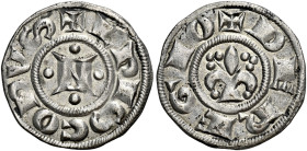 Reggio Emilia. Nicolò Maltraversi vescovo, 1233-1243 

Grosso, AR 1,29 g. EPISCOPVS N accantonata da quattro globetti. Rv. DE REGIO Giglio fiorito. ...