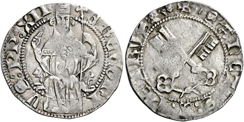 Roma. Gregorio XII (Angelo Correr), 1406-1415 

Grosso, AR 2,48 g. GREGORI – V...