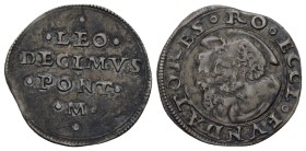 Roma. Leone X (Giovanni de’Medici), 1513-1521

Terzo di giulio, AR 1,23 g. LEO / DECIMVS / PONT / M nel campo. Rv. RO ECCLE FVNDATORES Busti di S. P...