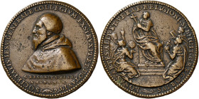 Roma. Gregorio XIII (Ugo Boncompagni), 1572-1585 

Medaglia 1582, Æ 59,55 g. Ø 57 mm Opus: Bartolomeo Argenterio. Per la fondazione del collegio dei...