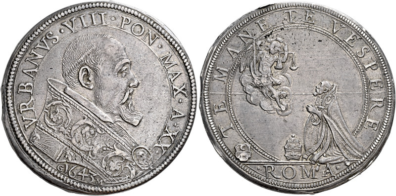 Roma. Urbano VIII (Maffeo Barberini), 1623-1644 

Piastra anno XX/1643, AR 32,...