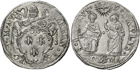 Roma. Urbano VIII (Maffeo Barberini), 1623-1644 

Testone anno VI, AR 9,56 g. VRBAN VIII – PONT M A VI Stemma sormontato da triregno e chiavi decuss...