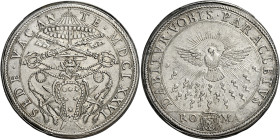 Roma. Sede Vacante (Camerlengo card. Paluzzo Paluzzi Altieri), 1676 

Piastra 1676, AR 31,93 g. SEDE VACAN TE MDCLXXVI Stemma del camerlengo, carica...