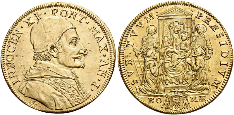§ Roma. Innocenzo XI (Benedetto Odescalchi), 1676-1689

Quadrupla anno I, AV 1...