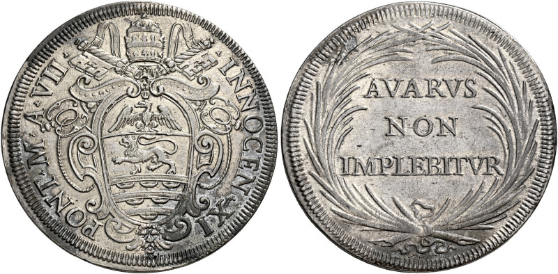 Roma. Innocenzo XI (Benedetto Odescalchi), 1676-1689 

Mezza piastra anno VII,...