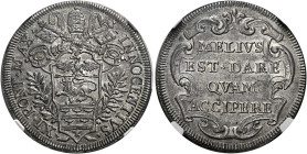 Roma. Innocenzo XI (Benedetto Odescalchi), 1676-1689 

Testone, AR. INNOCENTIVS – XI PONT MAX Stemma sormontato da triregno e chiavi decussate con c...