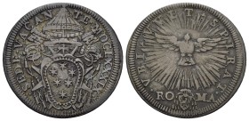 Roma. Sede Vacante (Camerlengo card. Paluzzo Paluzzi Altieri), 1689

Giulio 1689, AR 2,88 g. SEDE VACANTE – MDCLXXXIX Stemma sormontato da padiglion...