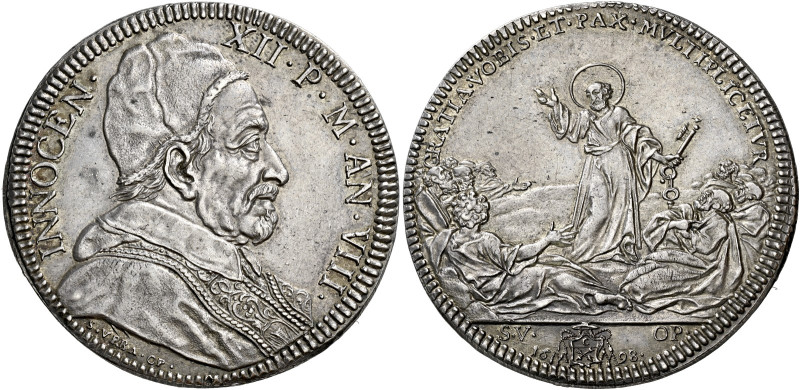 Roma. Innocenzo XII (Antonio Pignatelli), 1691-1700 

Piastra anno VIII/1698, ...