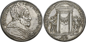 Roma. Innocenzo XII (Antonio Pignatelli), 1691-1700 

Piastra del Giubileo anno IX/1700, AR 31,99 g. INNOCEN – XII PONT MAX A IX Busto, a d., con ca...