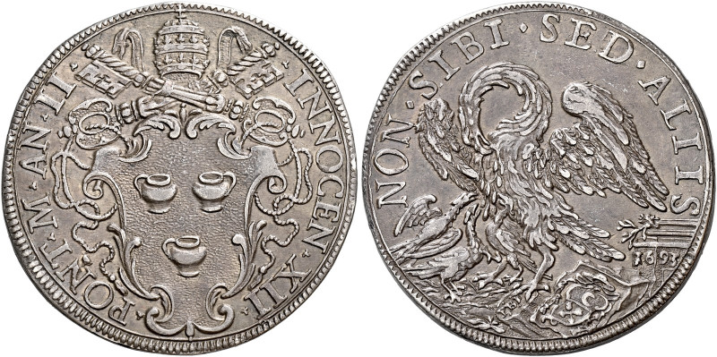 Roma. Innocenzo XII (Antonio Pignatelli), 1691-1700 

Mezza piastra anno II/16...