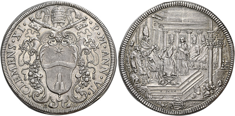 Roma. Clemente XI (Gianfrancesco Albani), 1700-1721 

Piastra anno VI, AR 31,9...